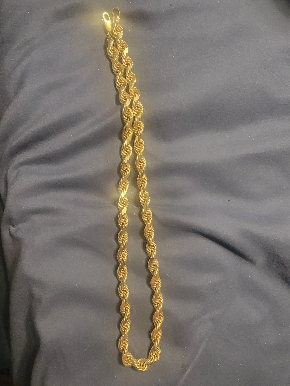 Beautiful Solid 10k Gold Rope Chain 9mm 24inch 66 Grams Necklace